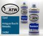 Preview: Opel, Antigua Bucht Metallic, 249M: 400ml Sprühdose + 400ml Klarlack - Set, von ATW Autoteile West.